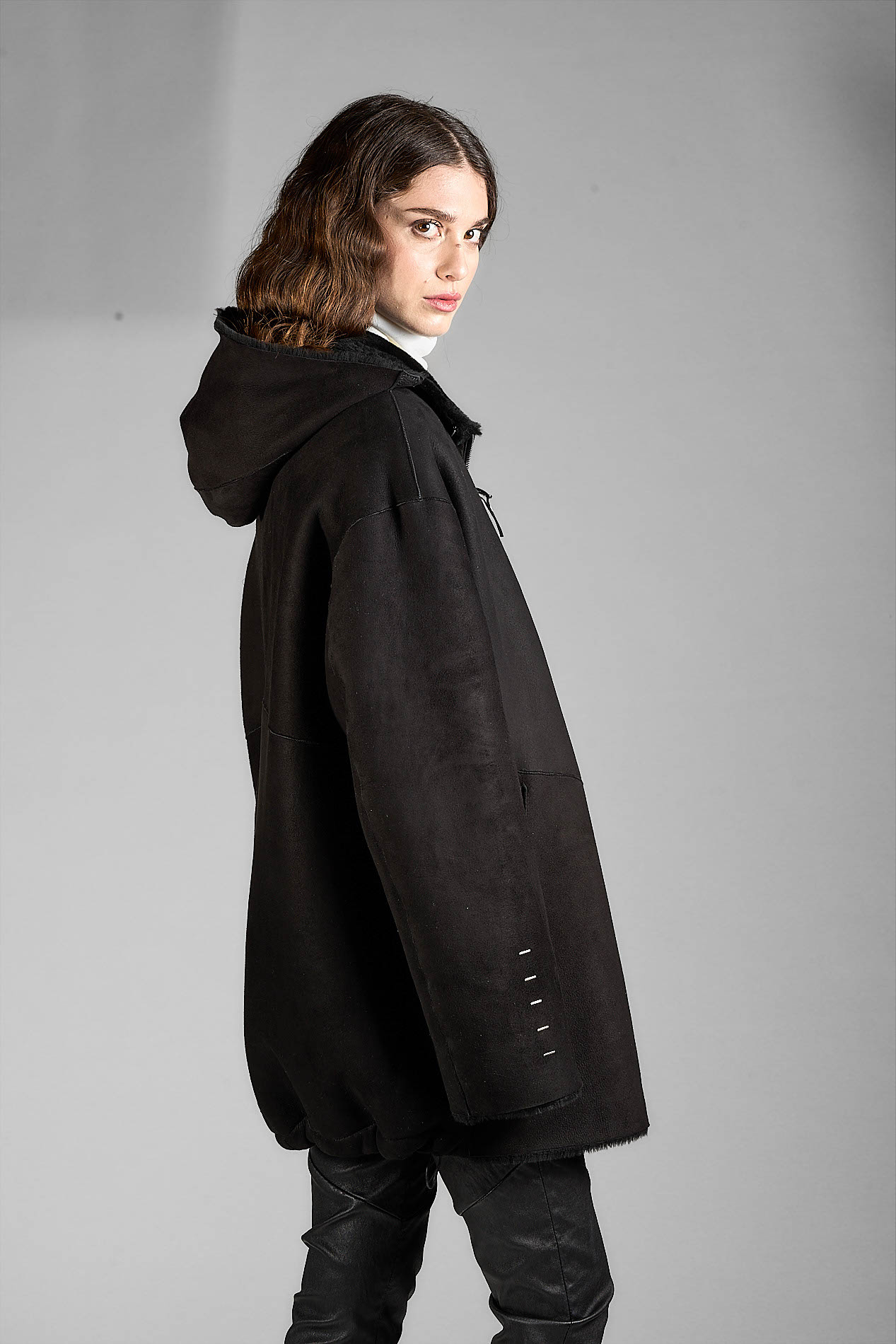 DANIELE BASTA LEATHER AND SILVER JACKET